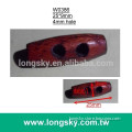 (#W0386) 500pcs stock 1" long red-brown two hole natural wood toggle